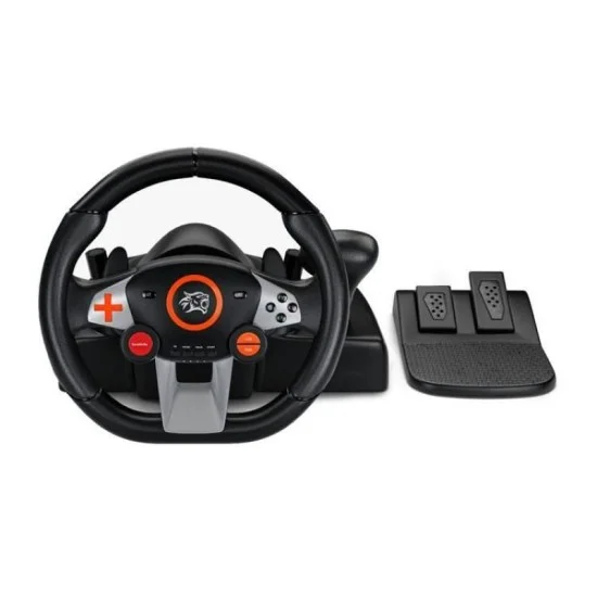 Porodo Gaming 7 in 1 Steering Wheel - Black